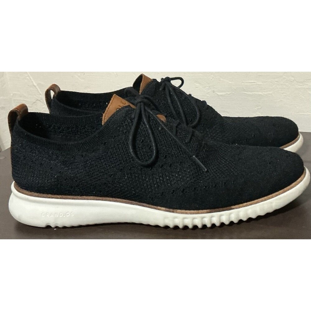 Cole Haan 2.Zerogrand Stitchlite Black Wingtip Oxford Mens Shoes Size 10M C27568 - Picture 3 of 7